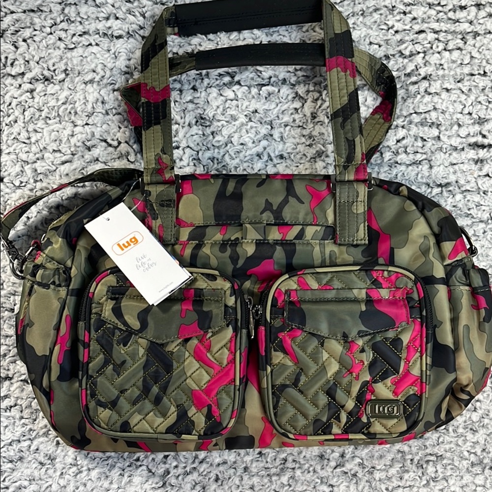 NWT Lug  Jumper Carry-All Tote - Camo Orchid